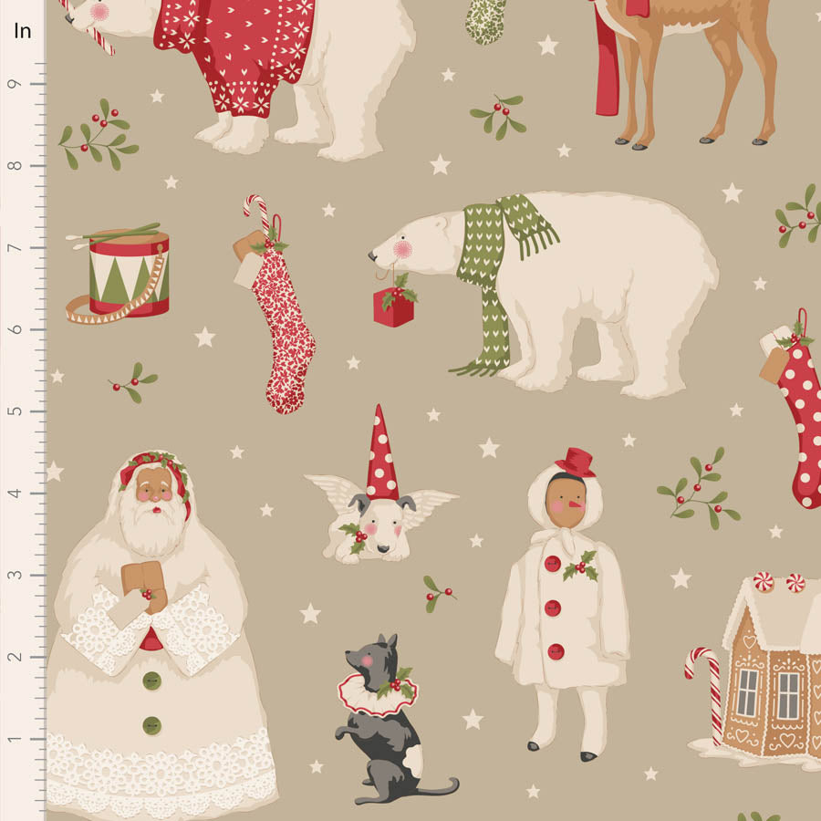 Merry Little Christmas Clay Winterfriends Yardage by Tilda for Tilda Fabrics