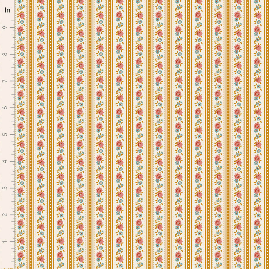 Village Life Ochre Agnes Yardage by Tilda for Tilda Fabrics