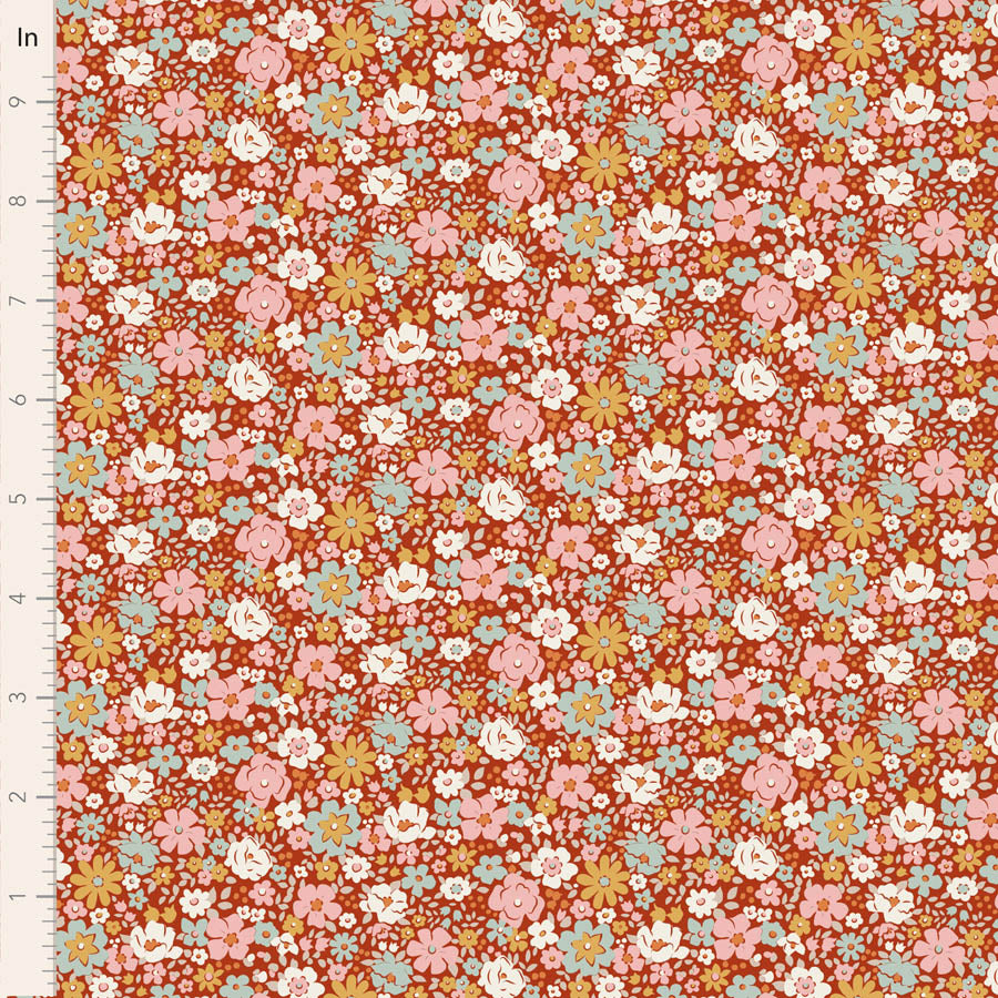 Village Life Rust Esther Yardage by Tilda for Tilda Fabrics