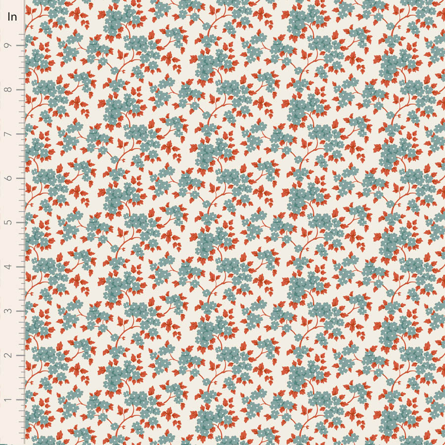 Village Life Teal Ruth Yardage by Tilda for Tilda Fabrics