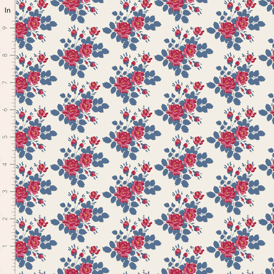 Village Life Blue Myrtle Yardage by Tilda for Tilda Fabrics