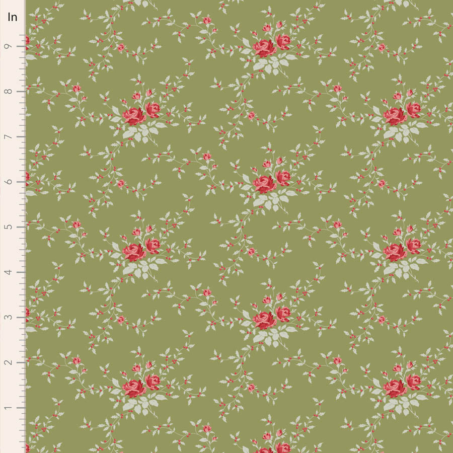 Merry Little Christmas Moss Noel Yardage by Tilda for Tilda Fabrics