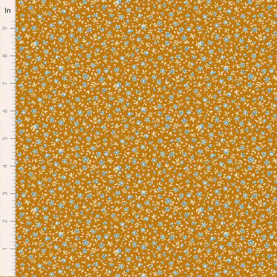 Village Life Ochre Mae Yardage by Tilda for Tilda Fabrics