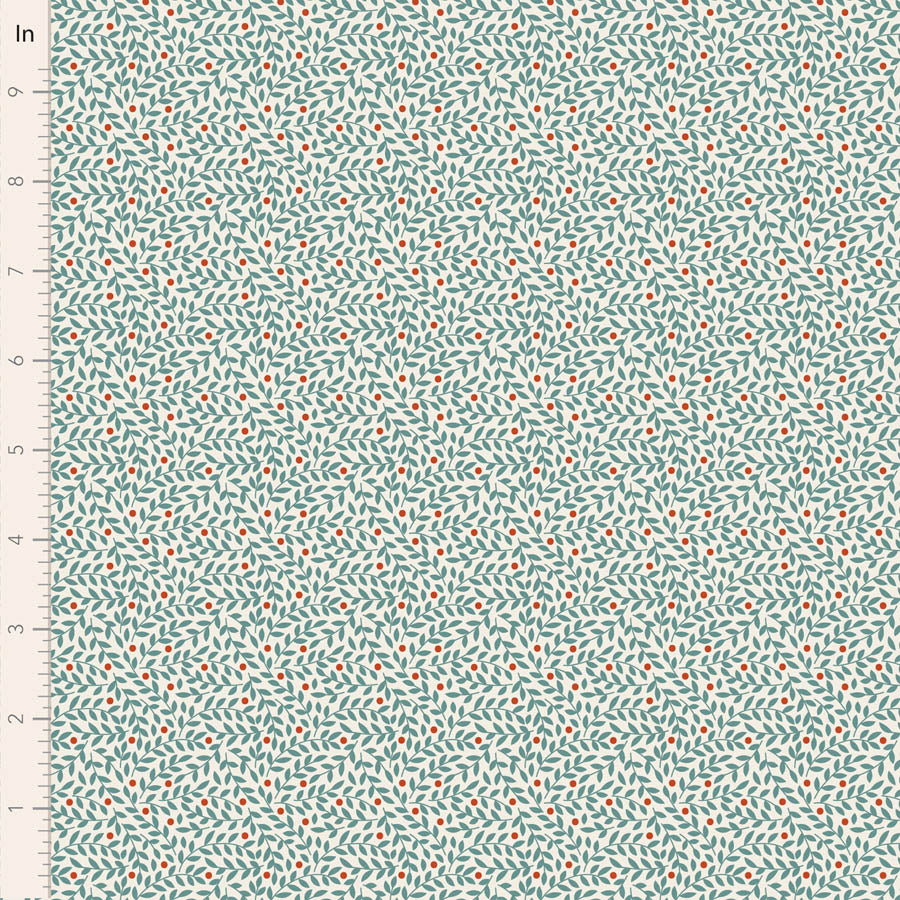 Village Life Teal Lillian Yardage by Tilda for Tilda Fabrics