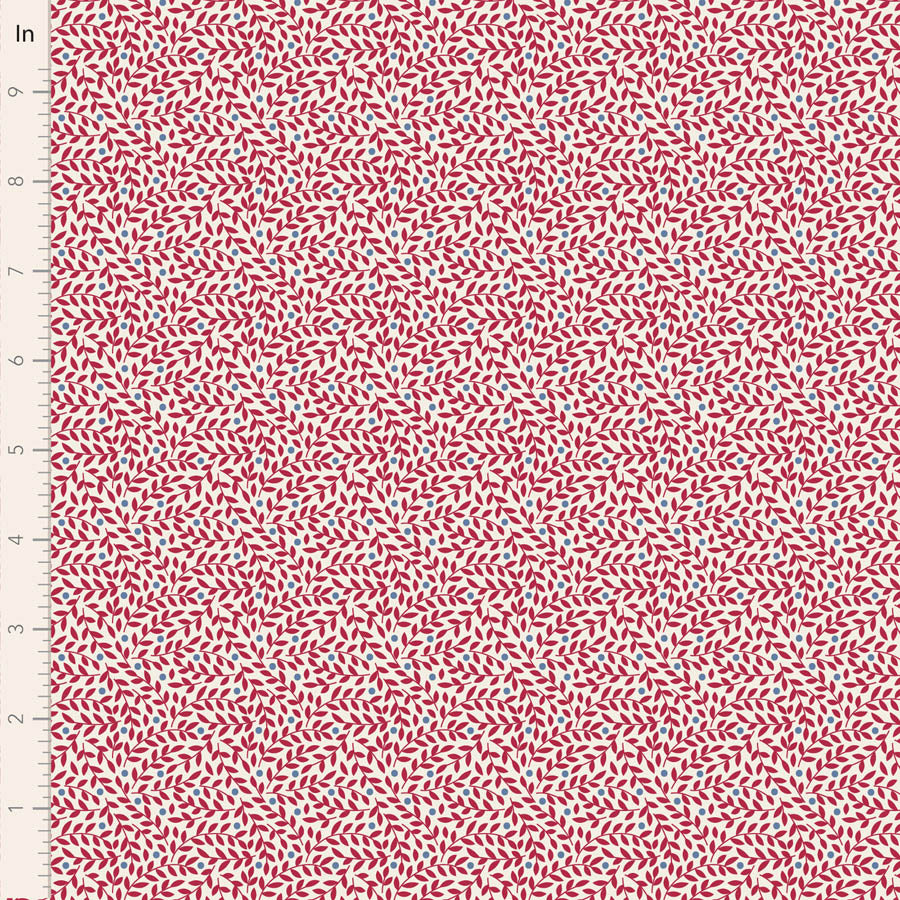 Village Life Burgundy Lillian Yardage by Tilda for Tilda Fabrics