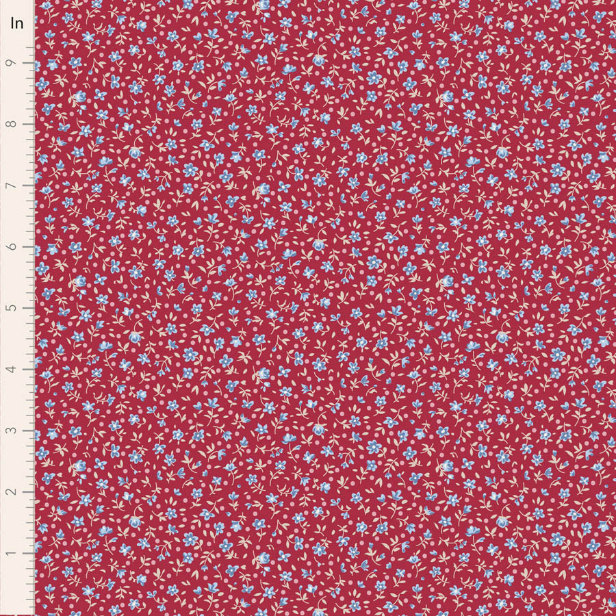 Village Life Burgundy Mae Yardage by Tilda for Tilda Fabrics