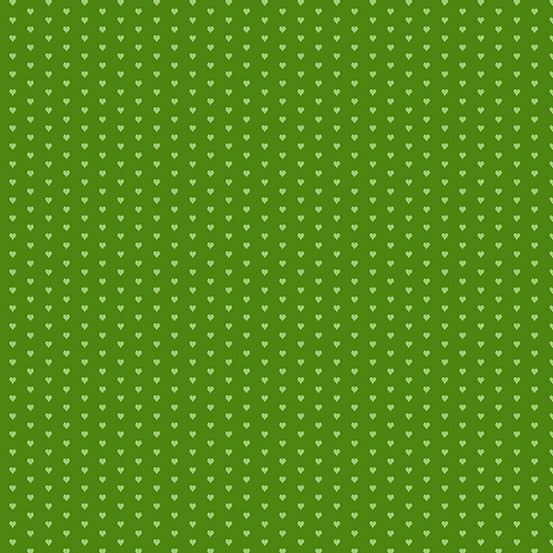 Mini Heart Green Yardage by Andover Fabrics for Andover Fabrics