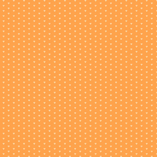 Mini Heart Orange Yardage by Andover Fabrics for Andover Fabrics