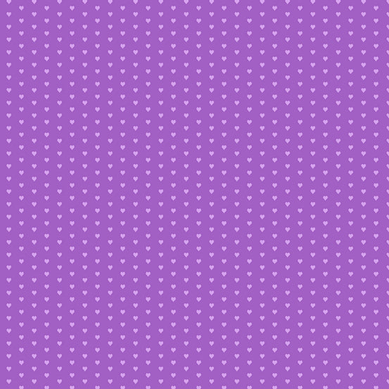 Mini Heart Purple Yardage by Andover Fabrics for Andover Fabrics