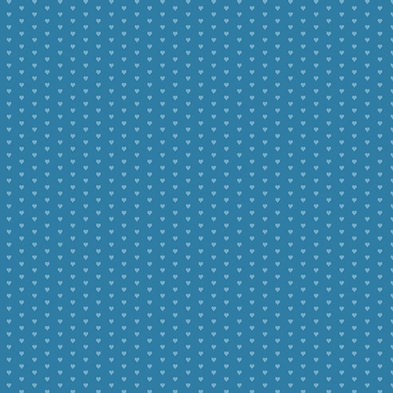 Mini Heart Teal Yardage by Andover Fabrics for Andover Fabrics