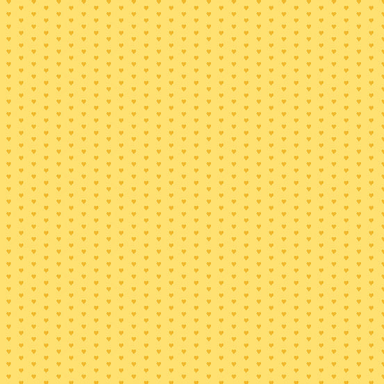 Mini Heart Yellow Yardage by Andover Fabrics for Andover Fabrics