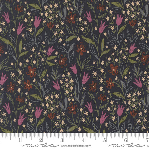 Autumn Forest Midnight Fall Foliage Yardage by Linn Warme for Moda Fabrics