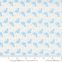 Linen Cupboard Chantilly Cornflower Tossed Blooms Yardage by Fig Tree & Co. for Moda Fabrics