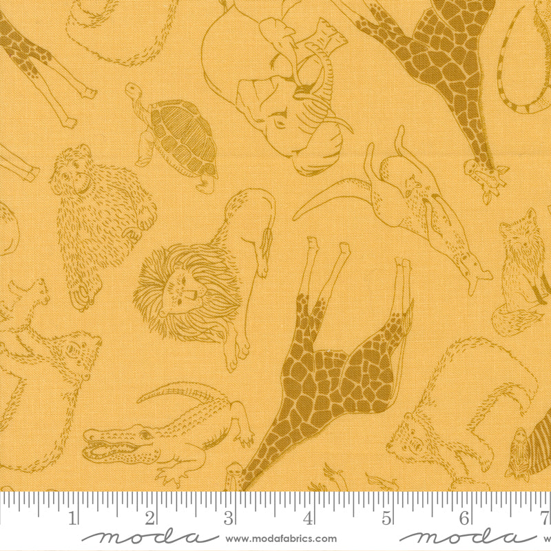 Noah's Ark Sunburst Animal Toss Yardage by Stacy Iest Hsu for Moda Fabrics