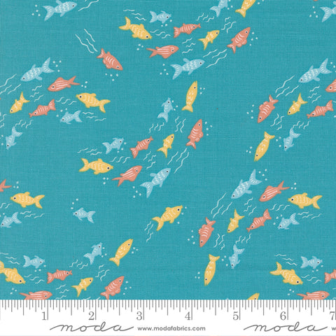 BOLT END 19” Noah's Ark Sea Fishy Fishy Yardage by Stacy Iest Hsu for Moda Fabrics