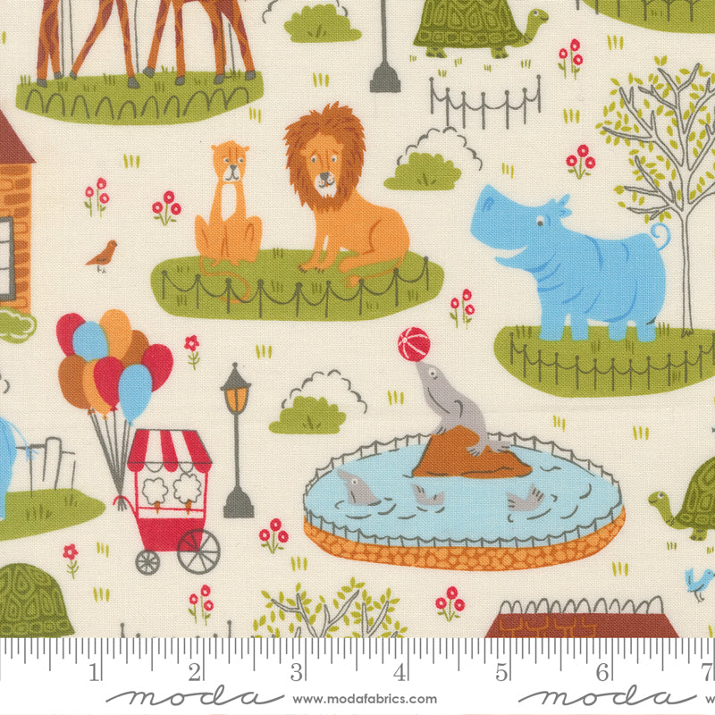 Animal Park Fun Dove Animal Park Scenic Yardage by Stacy Iest Hsu for Moda Fabrics
