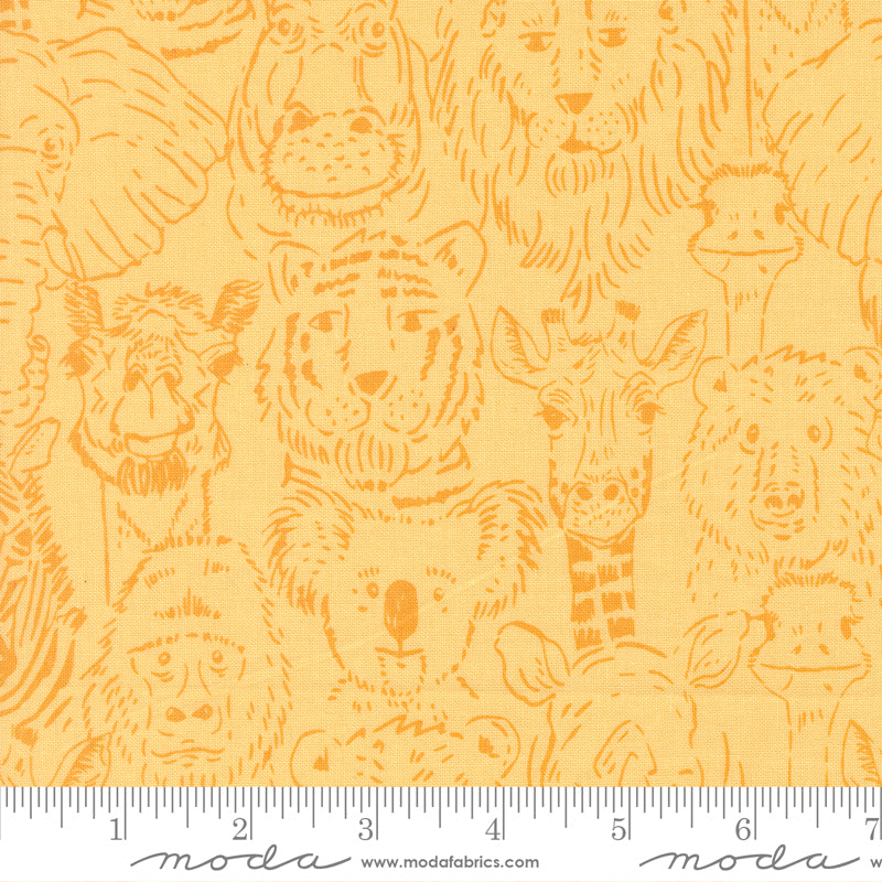 Animal Park Fun Banana One Big Happy Family Yardage by Stacy Iest Hsu for Moda Fabrics