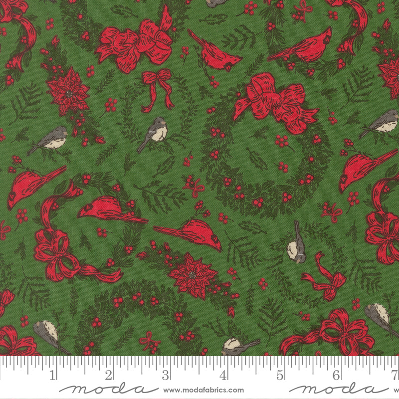 Holiday Cheer Evergreen Deck The Halls Yardage by Stacy Iest Hsu for Moda Fabrics
