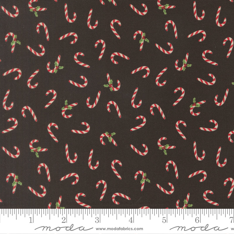 Holiday Cheer Midnight Candy Cane Yardage by Stacy Iest Hsu for Moda Fabrics