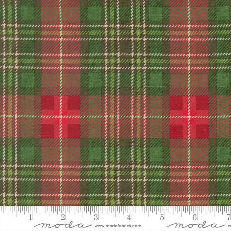 Holiday Cheer Evergreen Christmas Plaid Yardage by Stacy Iest Hsu for Moda Fabrics