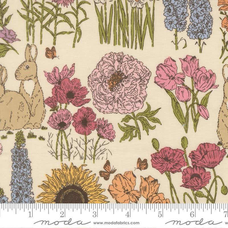 My Secret Garden Cloud Garden Bunnies Yardage by Stacy Iest Hsu for Moda Fabrics