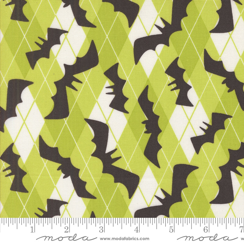 Fab Boo Lous Green Slime Going Batty Yardage by Me & My Sister for Moda Fabrics