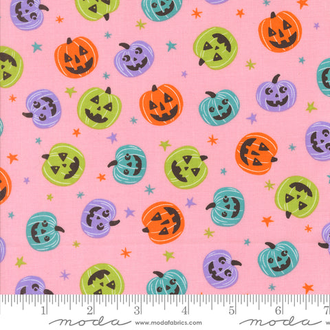 Fab Boo Lous Candy Pink Pumpkin Party Yardage by Me & My Sister for Moda Fabrics