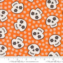 Fab Boo Lous Pumpkin Cheery Skull Yardage by Me & My Sister for Moda Fabrics