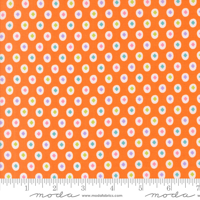 Fab Boo Lous Pumpkin Diamond Dot Yardage by Me & My Sister for Moda Fabrics