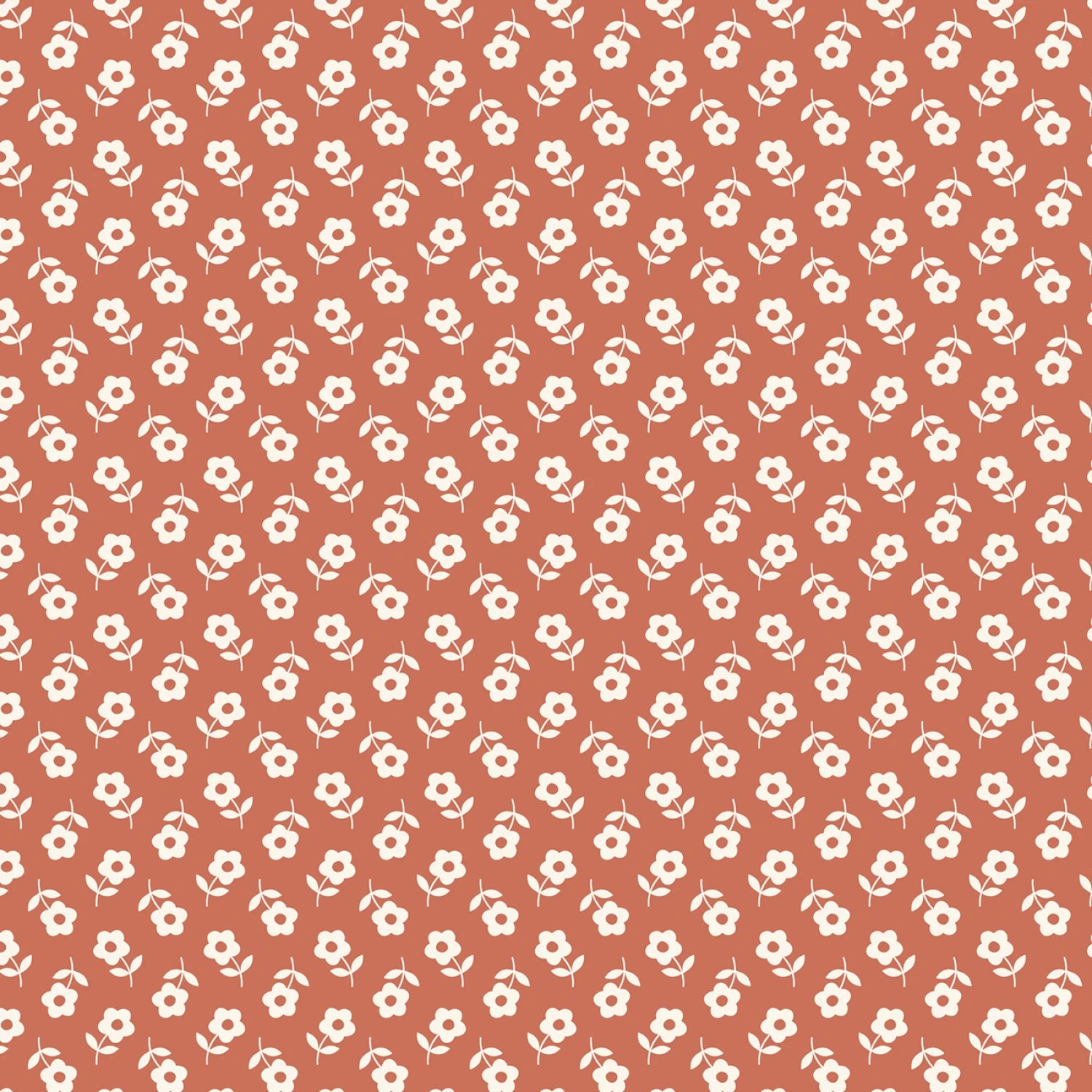 Petals and Pony Luck Red Prairie Petals Yardage by Softly Studio for Cloud9 Fabrics