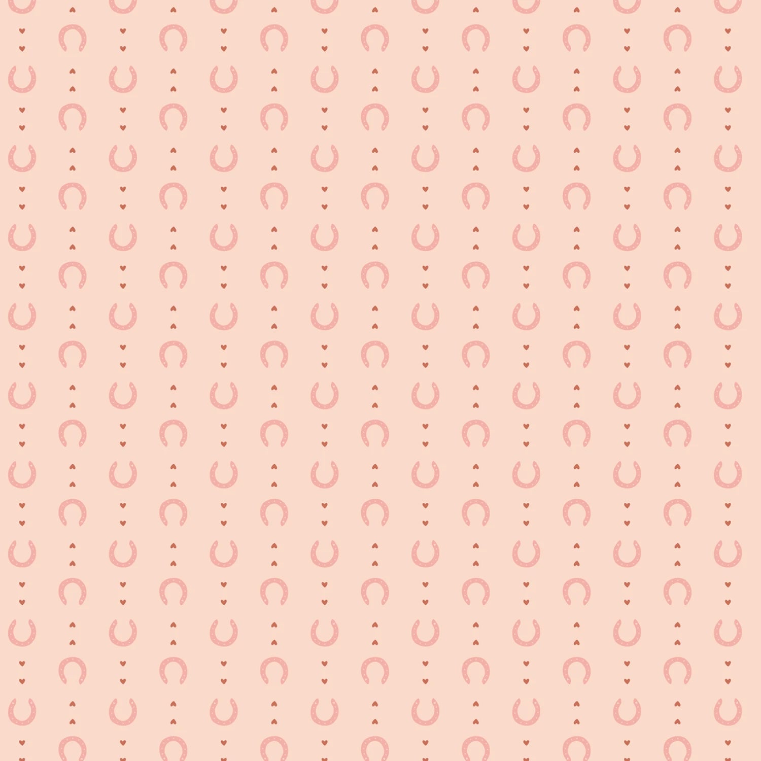 Petals and Pony Luck Pink Lucky in Love Yardage by Softly Studio for Cloud9 Fabrics