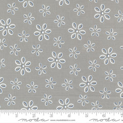 Feed Sacks: Good Works Foggy Ribbon Flower Yardage by Linzee McCray for Moda Fabrics