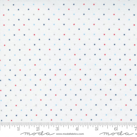 Twinkle Patriotic Metallic Tiny Stars Yardage by April Rosenthal for Moda Fabrics