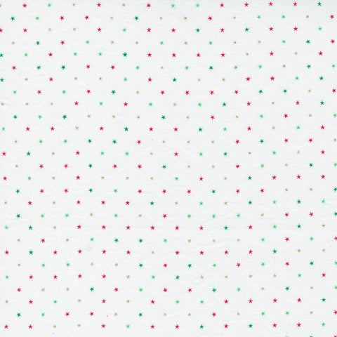 Twinkle Christmas Metallic Tiny Stars Yardage by April Rosenthal for Moda Fabrics