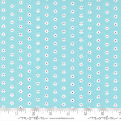 Berry Basket Blue Raspberry Daisy Dot Yardage by April Rosenthal for Moda Fabrics