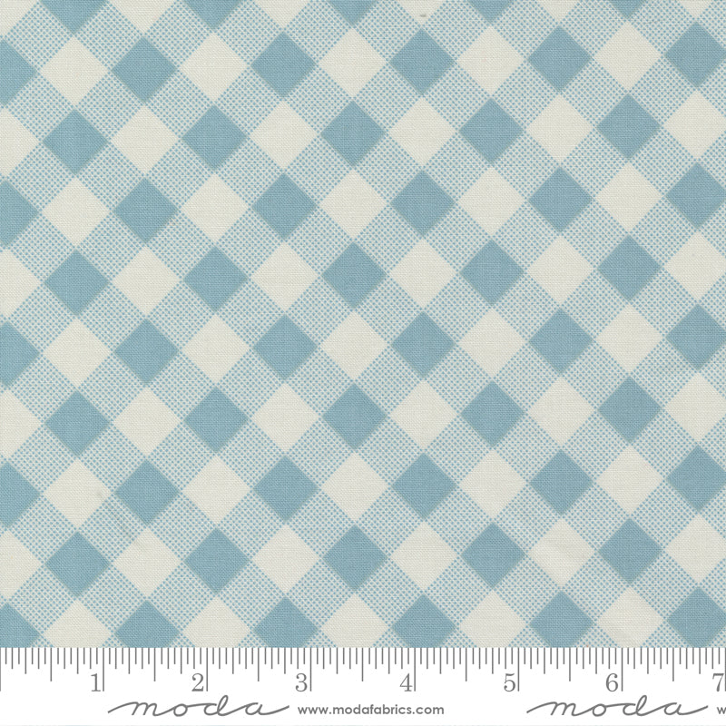 Meander Denim Picnic Check Yardage by Aneela Hoey for Moda Fabrics