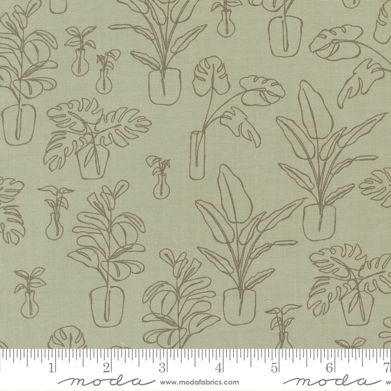 Potted Sage Indoor Jungle Yardage by Kiley's Quilt Room for Moda Fabrics