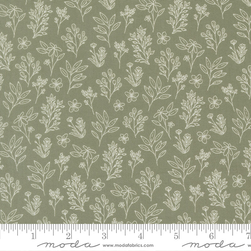 Potted Greenery Cuttings Yardage by Kiley's Quilt Room for Moda Fabrics
