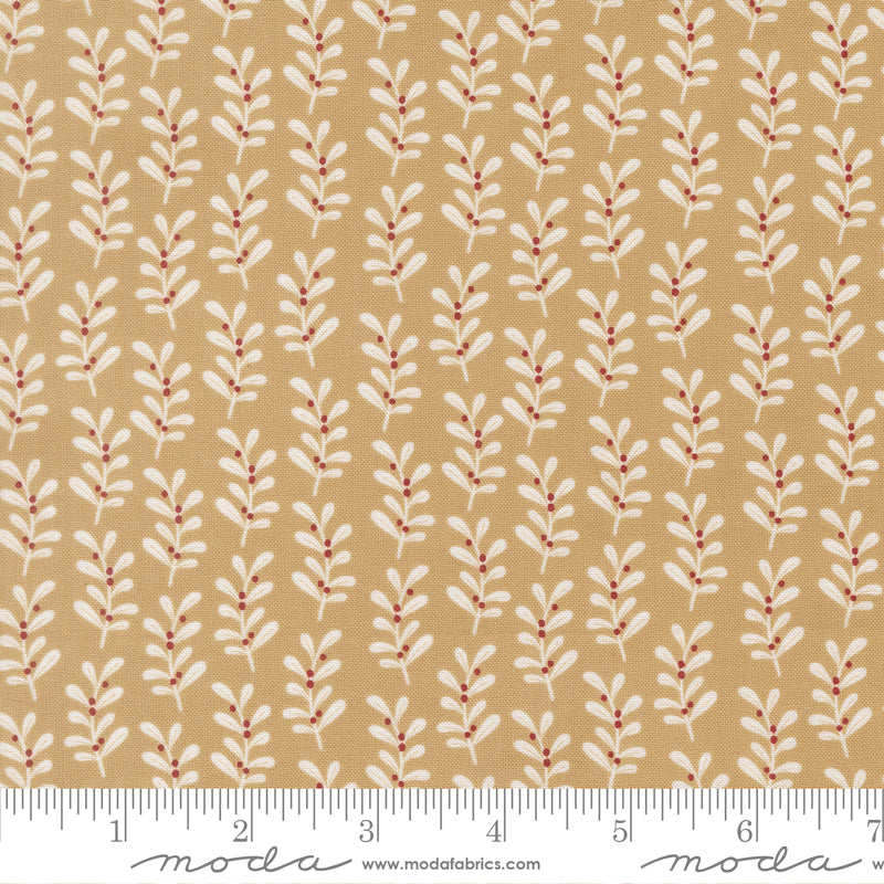 Gingerbread Lane Gingerbread Holly Yardage by Kiley's Quilt Room for Moda Fabrics