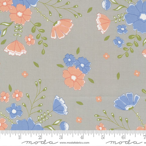 Peachy Keen Grey Moonlit Meadow Yardage by Corey Yoder for Moda Fabrics