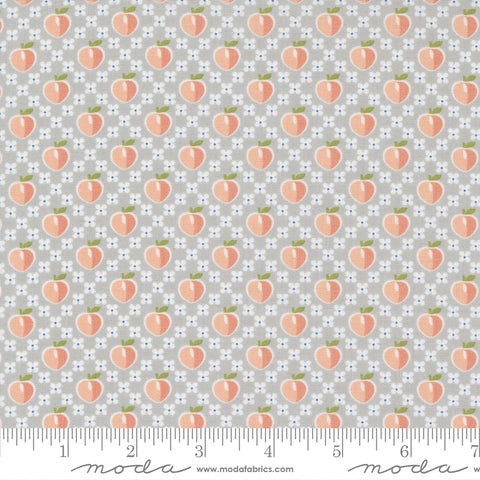 Peachy Keen Grey Peaches Yardage by Corey Yoder for Moda Fabrics