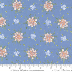 Peachy Keen Blue Blooming Yardage by Corey Yoder for Moda Fabrics