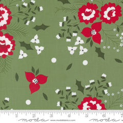 Starberry Green Holiday Rose Yardage by Corey Yoder for Moda Fabrics