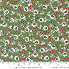 Starberry Green Woolen Small Floral Yardage by Corey Yoder for Moda Fabrics