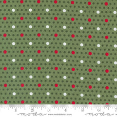 Starberry Green Polka Star Dot Yardage by Corey Yoder for Moda Fabrics
