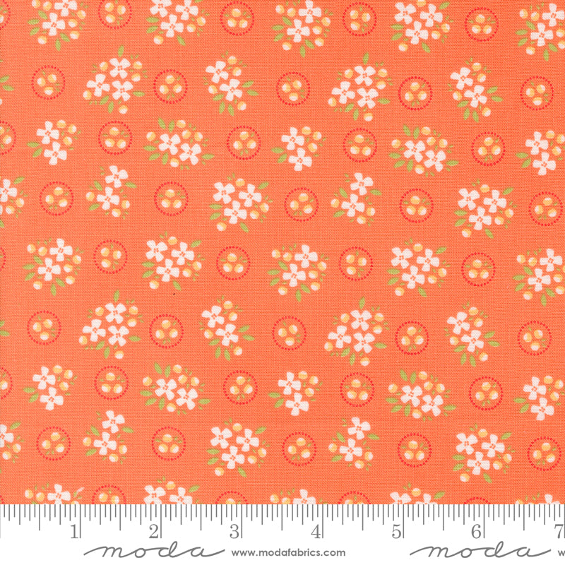 Cali & Co. Melon Ring Around Posie Yardage by Corey Yoder for Moda Fabrics
