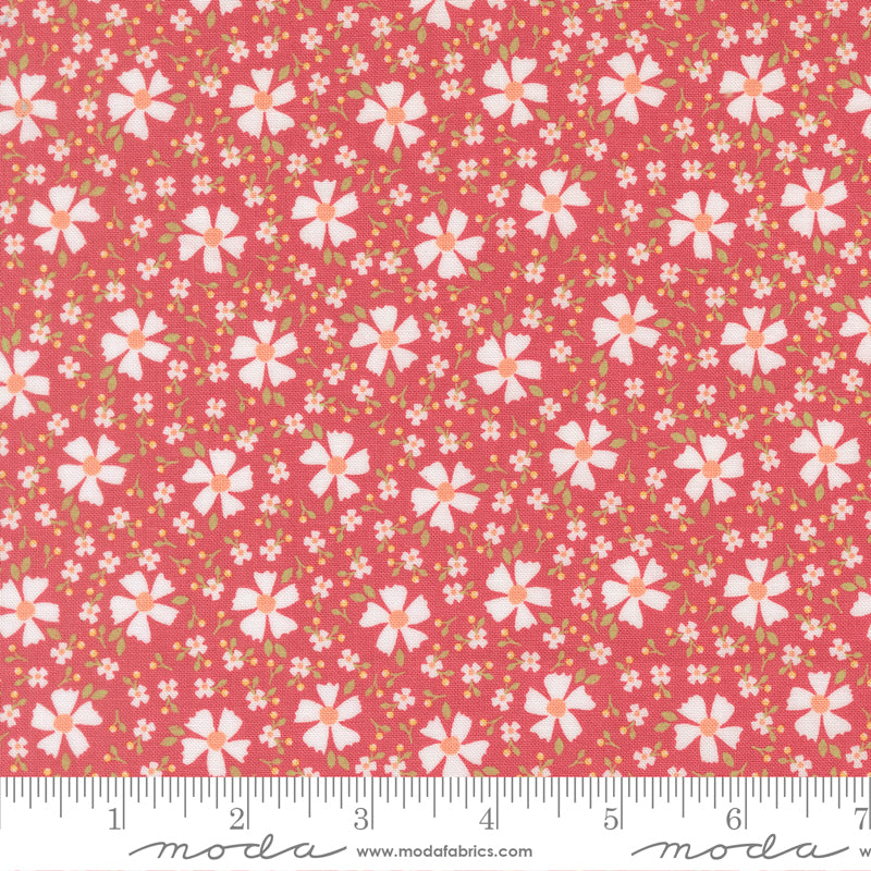 In The Garden Strawberry Bloom and Blossom Yardage by Corey Yoder for Moda Fabrics