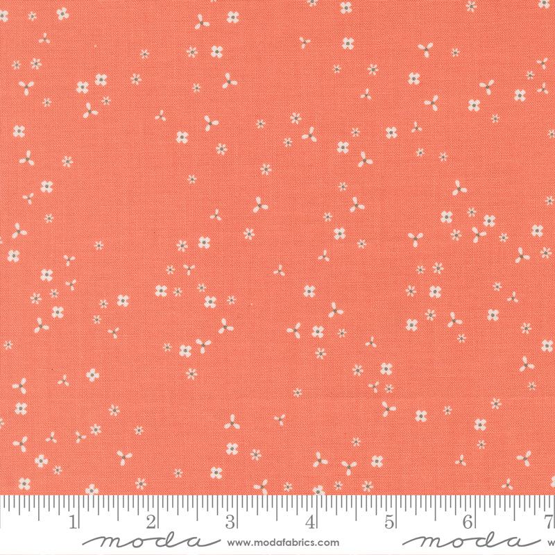 In The Garden Coral Flutter Yardage by Corey Yoder for Moda Fabrics