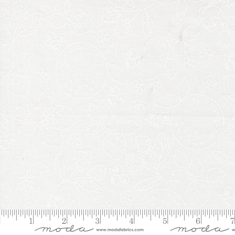 Fruit Salad Off White White Fruit Sketch Yardage by Corey Yoder for Moda Fabrics