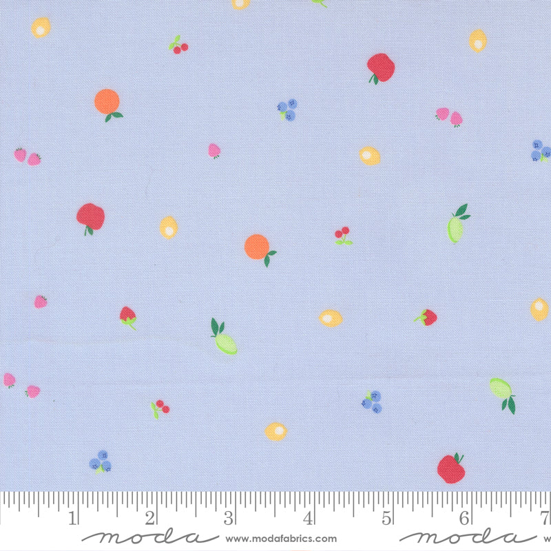 Fruit Salad Light Blue Fruit Snack Yardage by Corey Yoder for Moda Fabrics